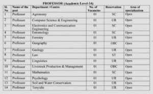 teaching jobs in nagaland university